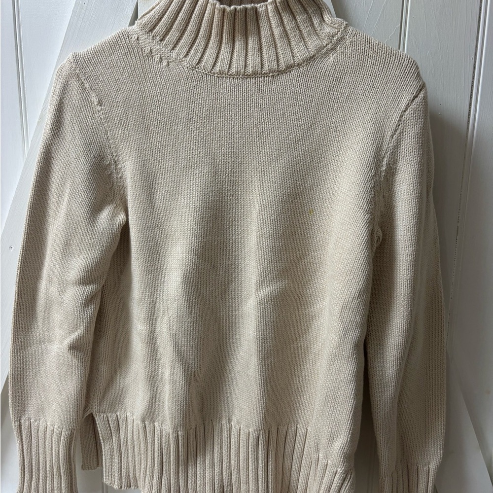 JCrew Cream Turtleneck Sweater